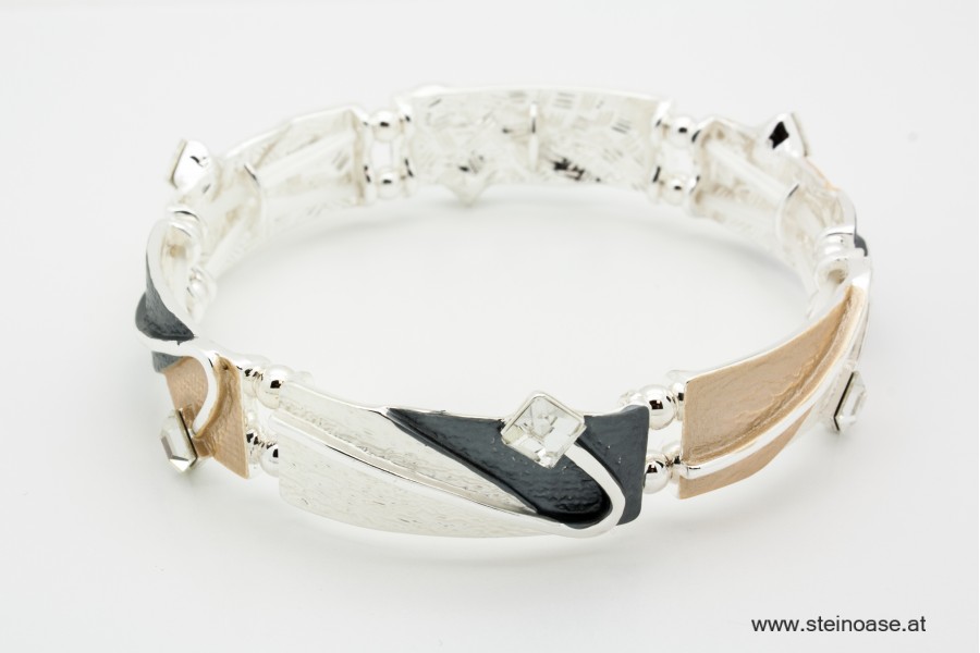 Armband  Gold/Grau/Silber